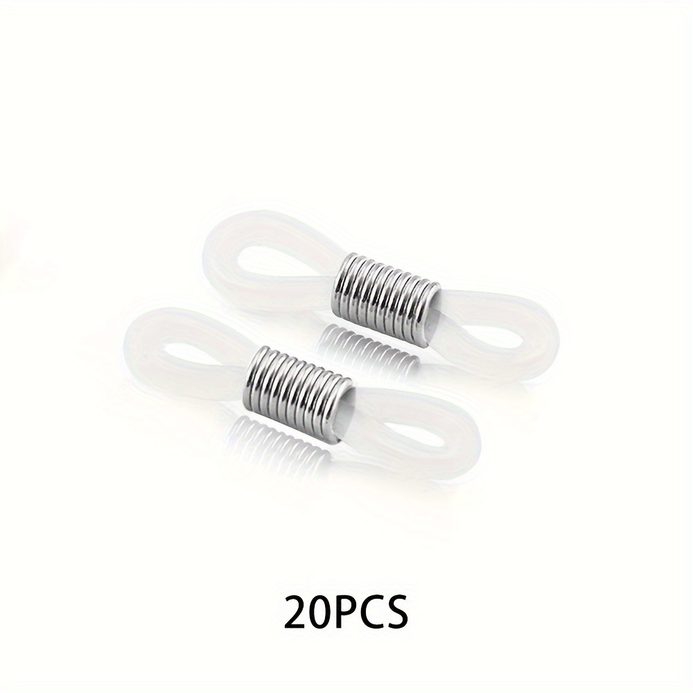 20pcs Of Anti Slip Silicone Buckles, Eyeglass Chains, Mask Ropes, Silicone Material Accessories Buckles