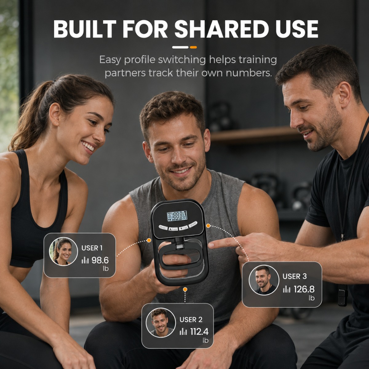 Digital Hand Dynamometer Grip Strength Tester, 120kg Capacity