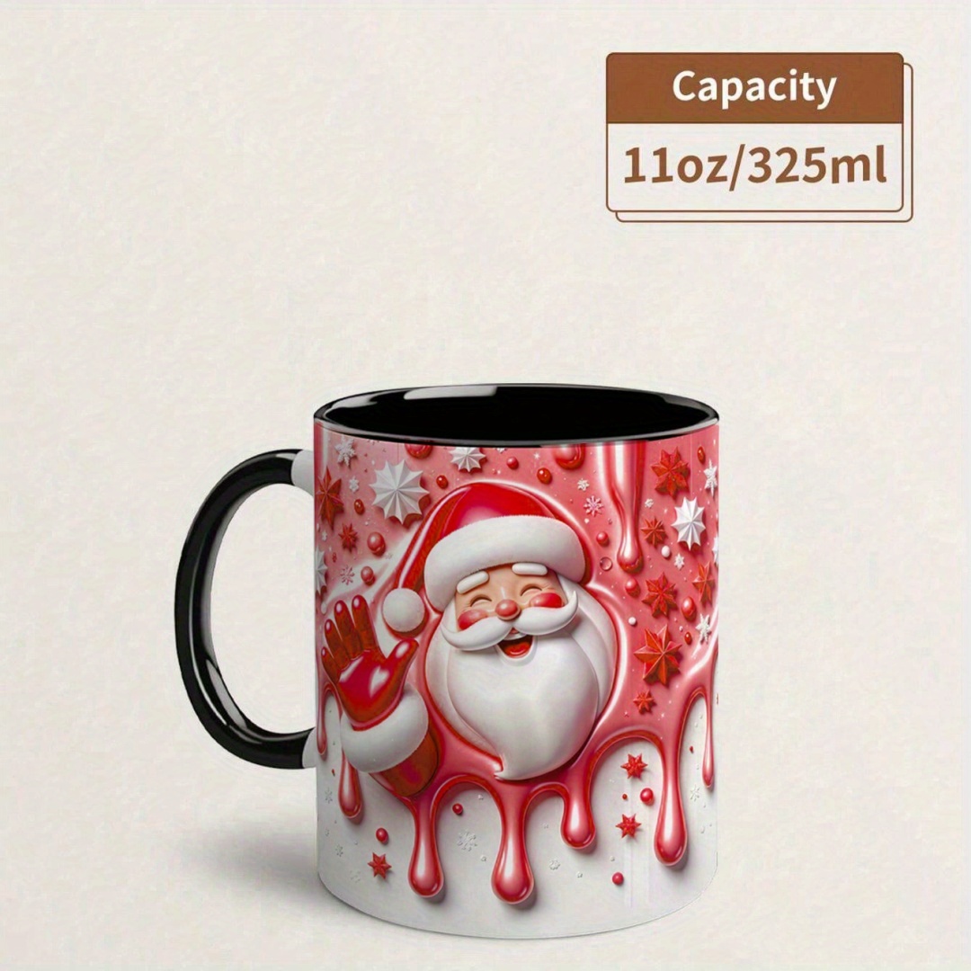 3d santa mug with realistic santa claus face cup with   beard waves   glaze hot cold beverage cup for christmas birthday gifts home office or party decor ideal for coffee tea hot chocolate durable holiday drinkware christmas mug festive gift item vibrant   5
