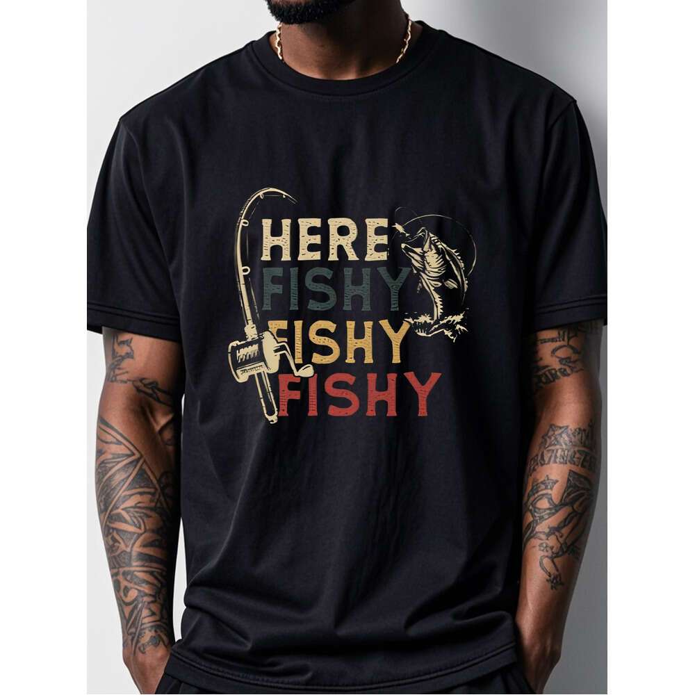 

Graphic T Shirts For Men Black Crew Neck Casual Soft 100% Cotton Funny With Sayings Mens Breathable Moisture-wicking Quick-dry Running Weekend Casual