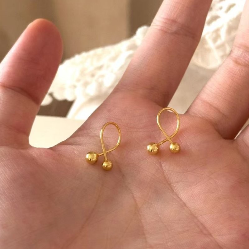 E-shop 2er-Set Damenmode Easy Style Doppelkopf Schrauben Ohrstecker, Herbst Winter Kleidung, Geschenk für beste Freundin, Partygeschenk, Geeignet für