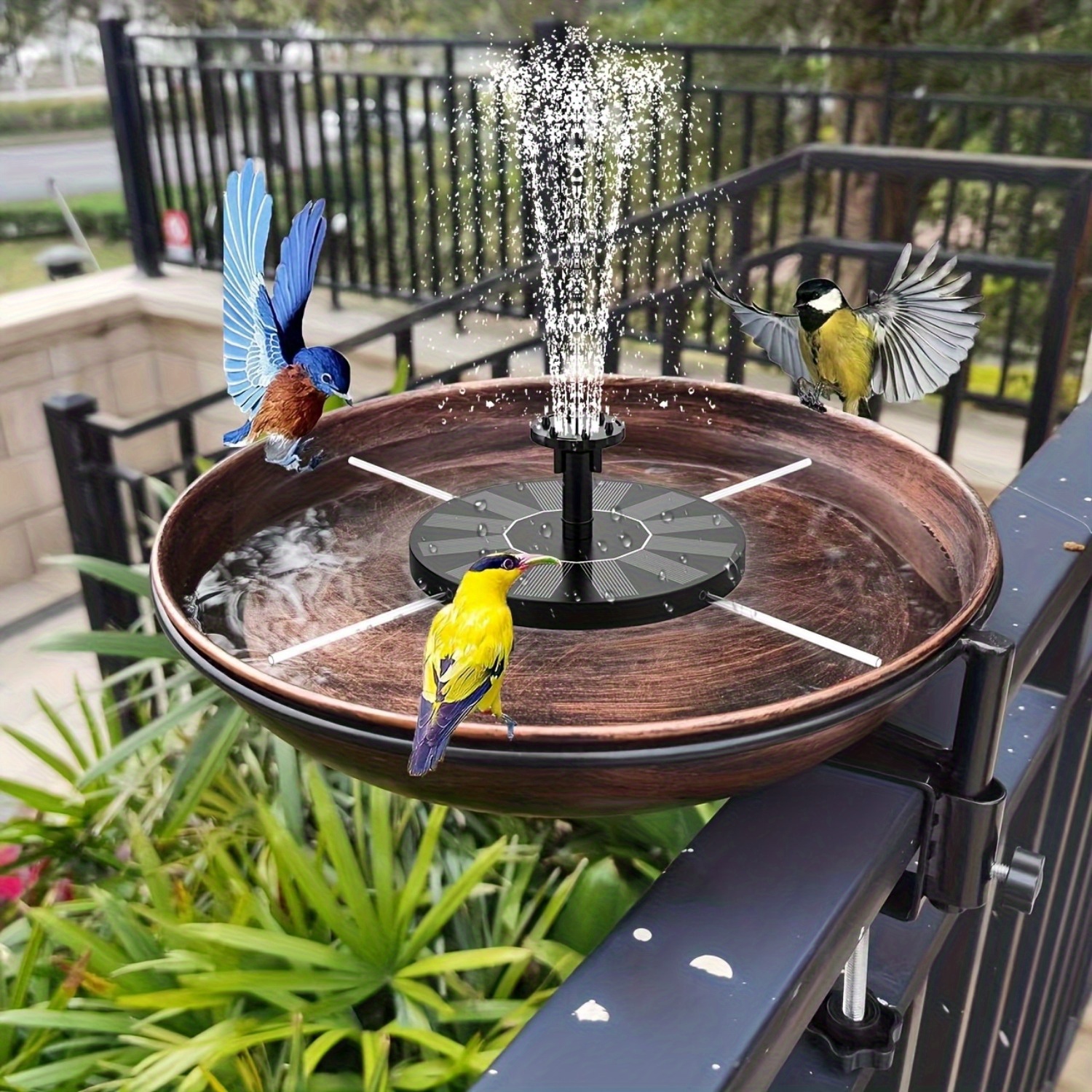 solar powered fountain for garden pond terrace bird   with durable   high quality outdoor water feature for pool courtyard   landscapes solar powered water fountain garden decor     landscape designers