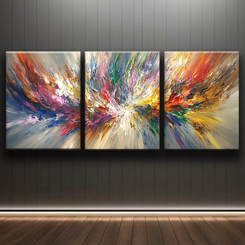 

Vibrant Abstract Canvas Wall Art Set, 3pcs Paintings For Decor, Luxurious 11.81x15.75 Inch - Living Room, Coffee Shop, And More, Canvas Wall Art Ready To Hang, Room Decor