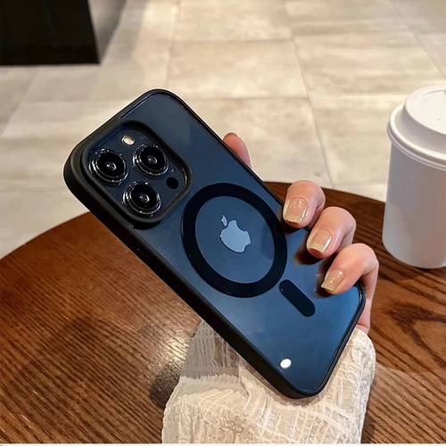 phone case magnetic phone case suitable for iphone 17 pro pro 15 plus 14 13 1 pro birthday gift couple cartoon easy transparent phone case