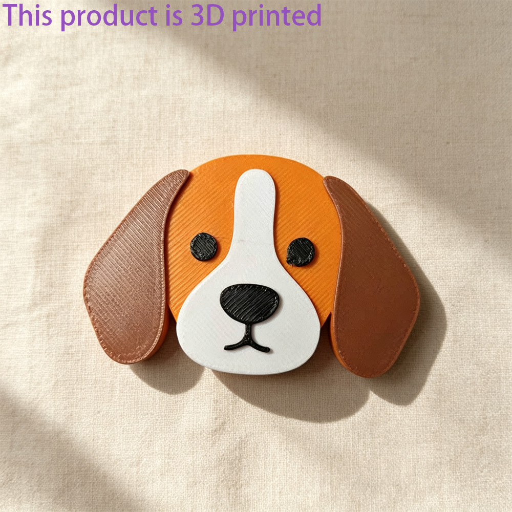 TEMU 1 aimant de réfrigérateur Beagle imprimé en 3D avec aimant, adapté au réfrigérateur, à la boîte aux lettres et à la décoration intérieure, idéal