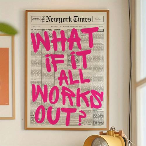 1pc as pink inspirational wall art unframed canvas print featuring vintage style suitable for decorating bathrooms dorms or living rooms bedrooms kitchens or home offices