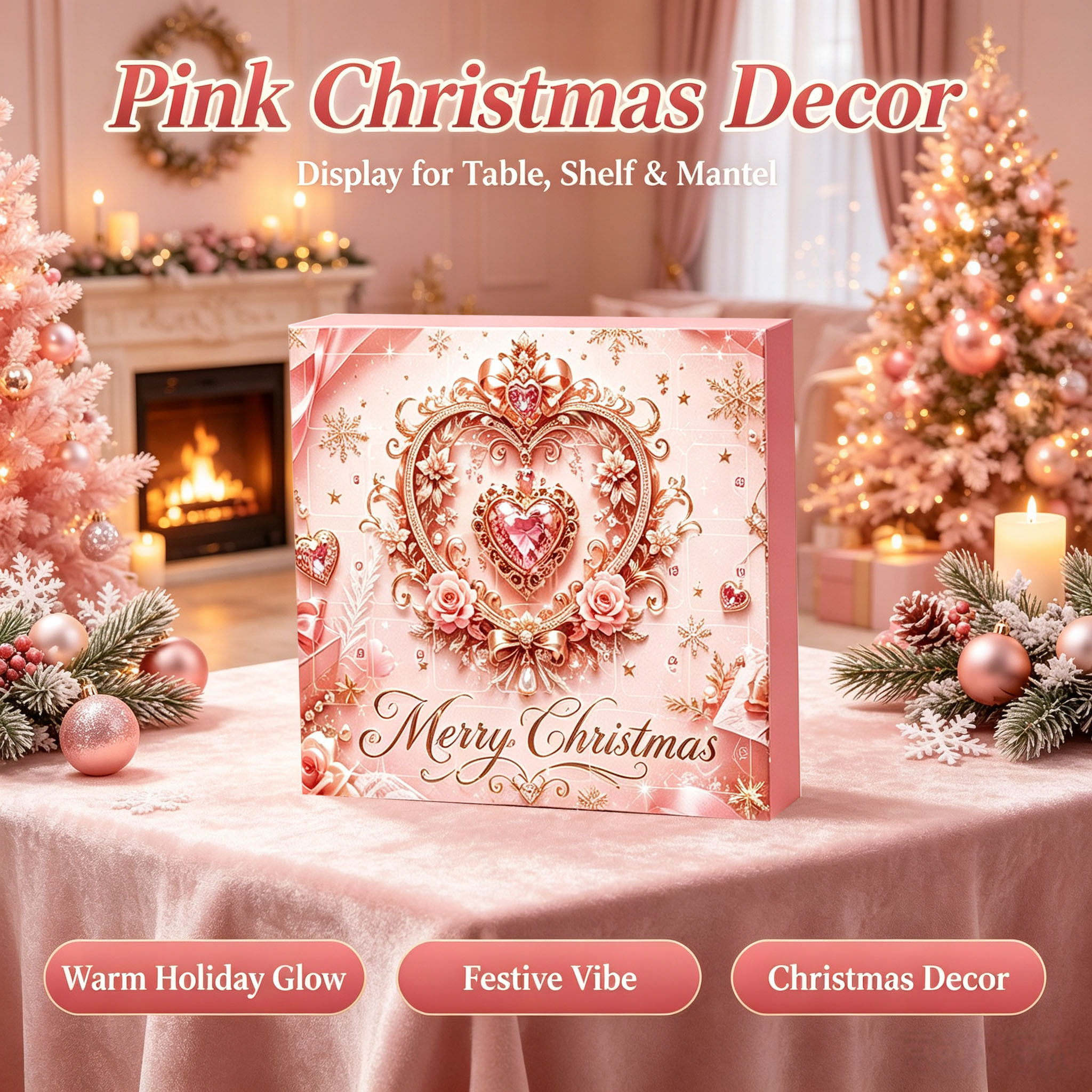 2026 Christmas Advent Calendar, Elegant Decoration