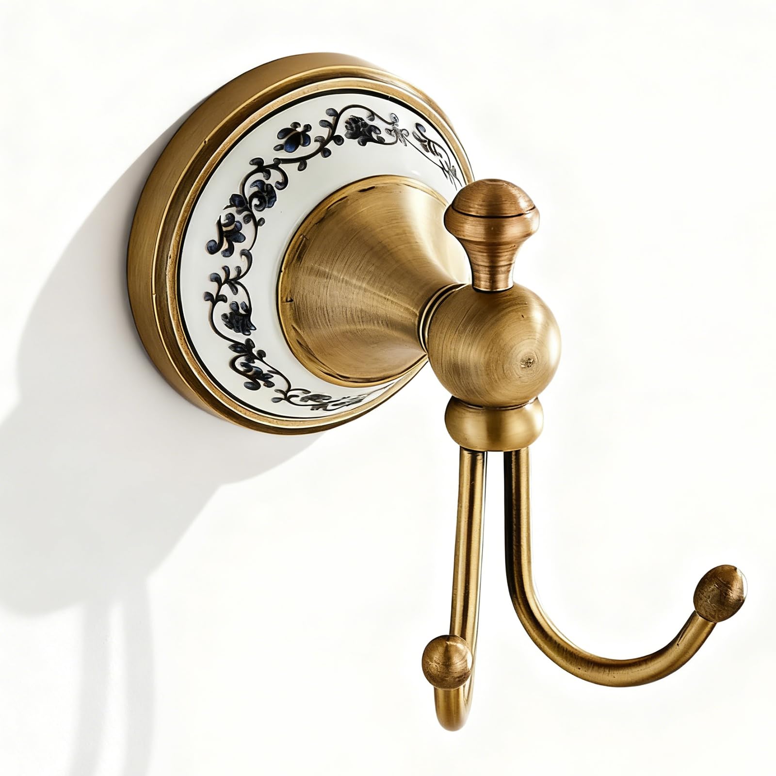 TEMU 1pc Towel Hooks For Bathrooms, Wall Mounted Vintage Towel Holder, Heavy Duty Screw-in Coat Robe Hook For Kitchen, Bedroom, Hotel, Pool, Coat