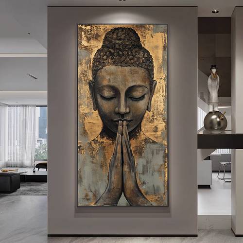 1pc frameless modern abstract meditating canvas wall art 27 56x55 12 inch artistic rendering print for living room bedroom decor minimalist home decor home decor contemporary decor neutral tone artwork 2d flat