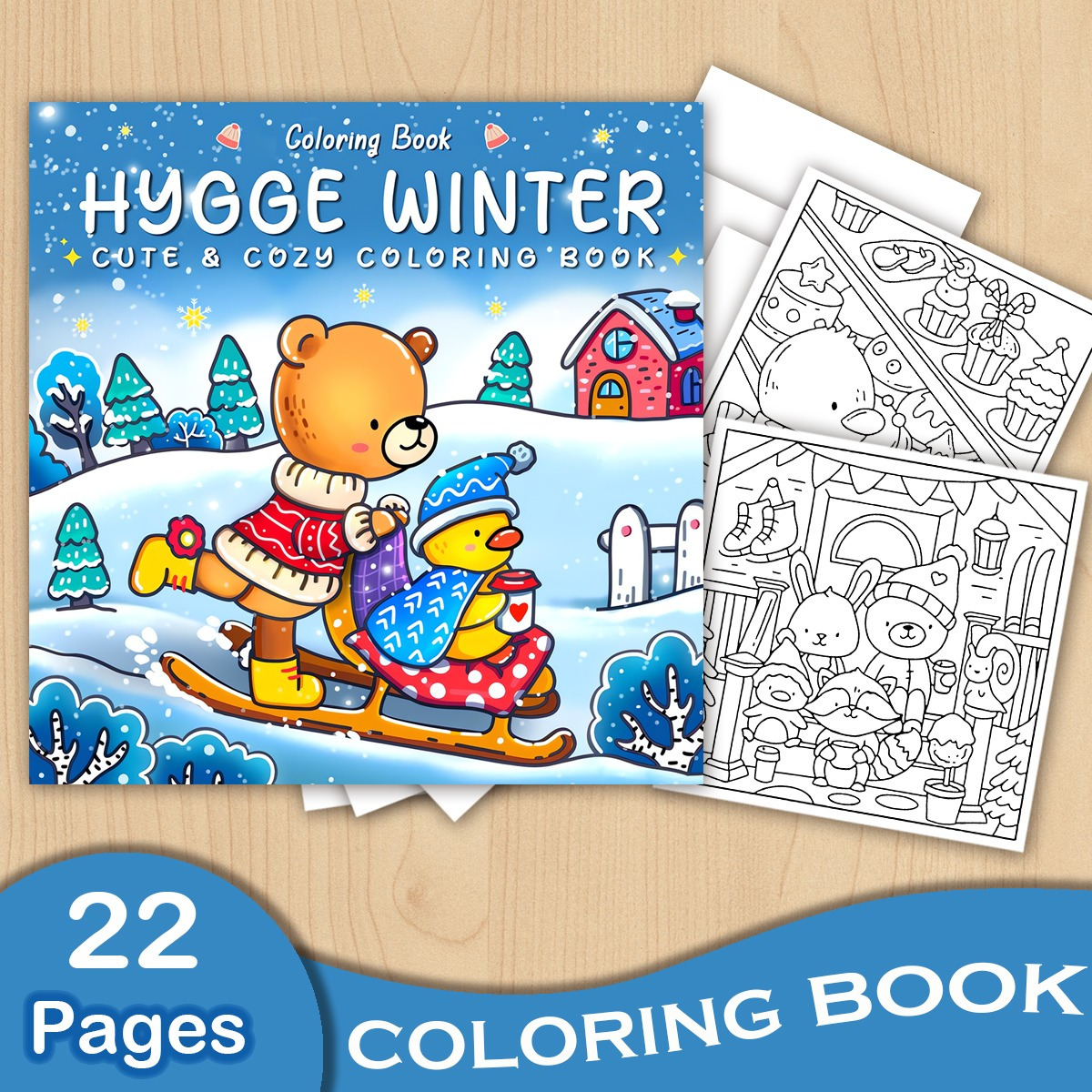 

Deluxe Coloring Book - 22 Pages, Watercolor Paper, Unique Cover | & Gifting On Valentine's, Christmas, Halloween, New Year, Birthdays, Comfortable Space Coloring, Adults, Parties