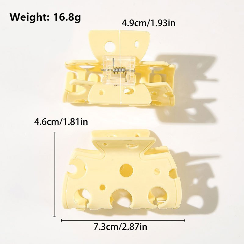 TEMU 1pc Custard Cheese Grab Clip, Easy And Fashionable For Everyday Wear, Gently Enhancing The Of . Suitable For Spring Picnics, Check-ins,