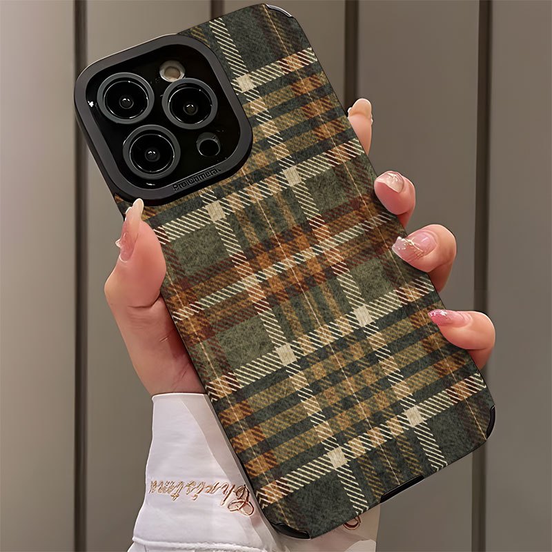 TEMU Telefoonhoesje - Een Nieuwe Vintage Britse Stijl Veelzijdige Trendy Imitatieleer Telefoonhoesje voor iPhone, Inclusief voor iPhone 17, 16, 15,
