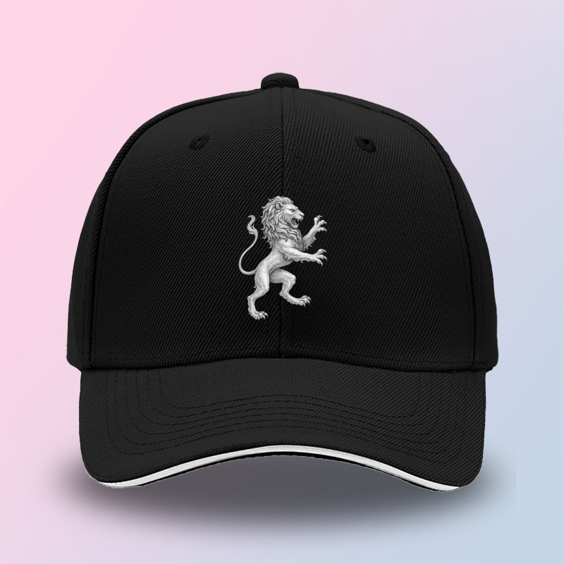 TEMU 1pc Of New Baseball Cap Featuring A Lion Print, Suitable For Men And Women, Adjustable Size, Perfect For Outdoor Sports And Everyday Wear, Ideal