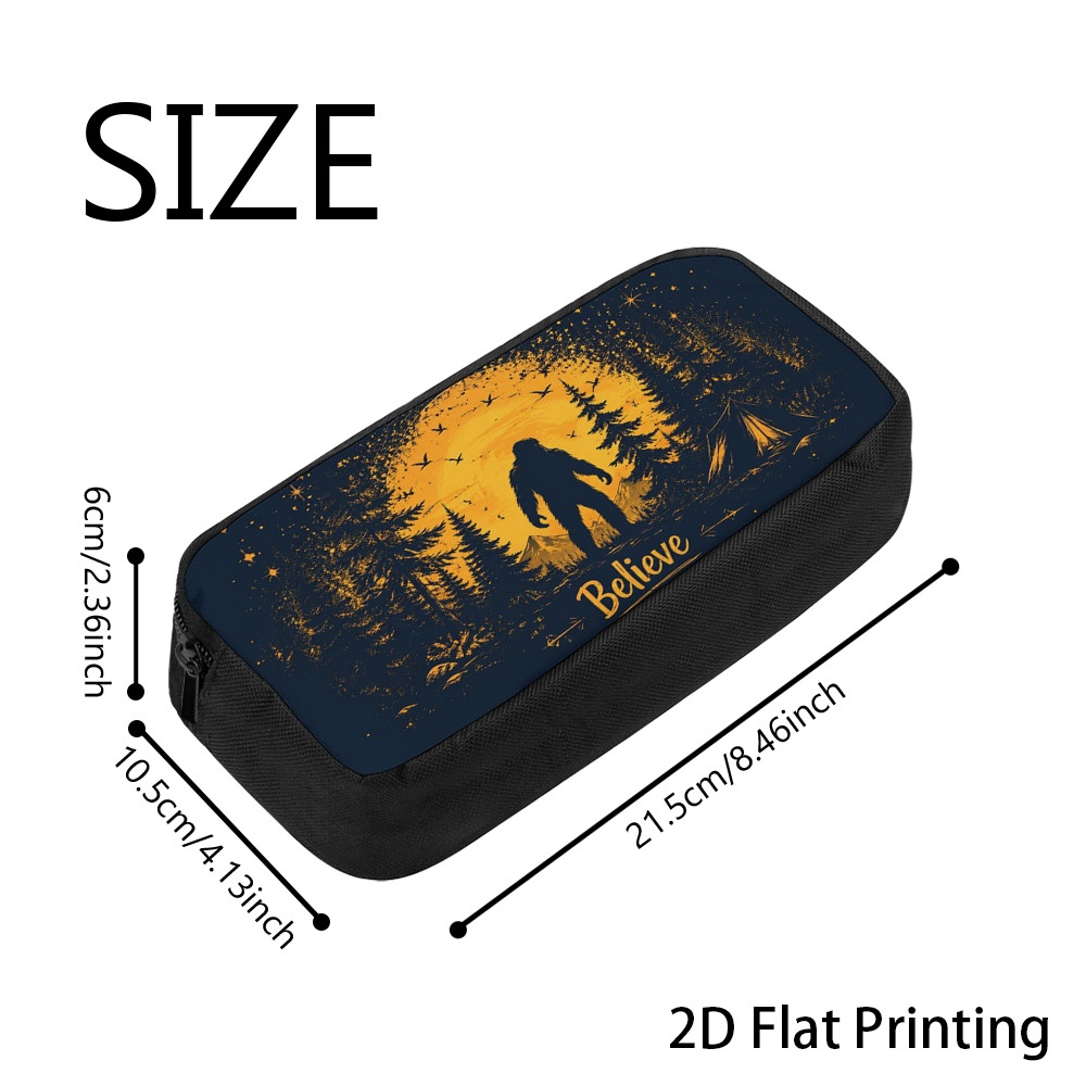 TEMU 1pc -themed Pen Case Suitable For Gifting - Stationery Holder With Silhouette, Compact For, Office, Travel, Pouch For Pens, Markers,