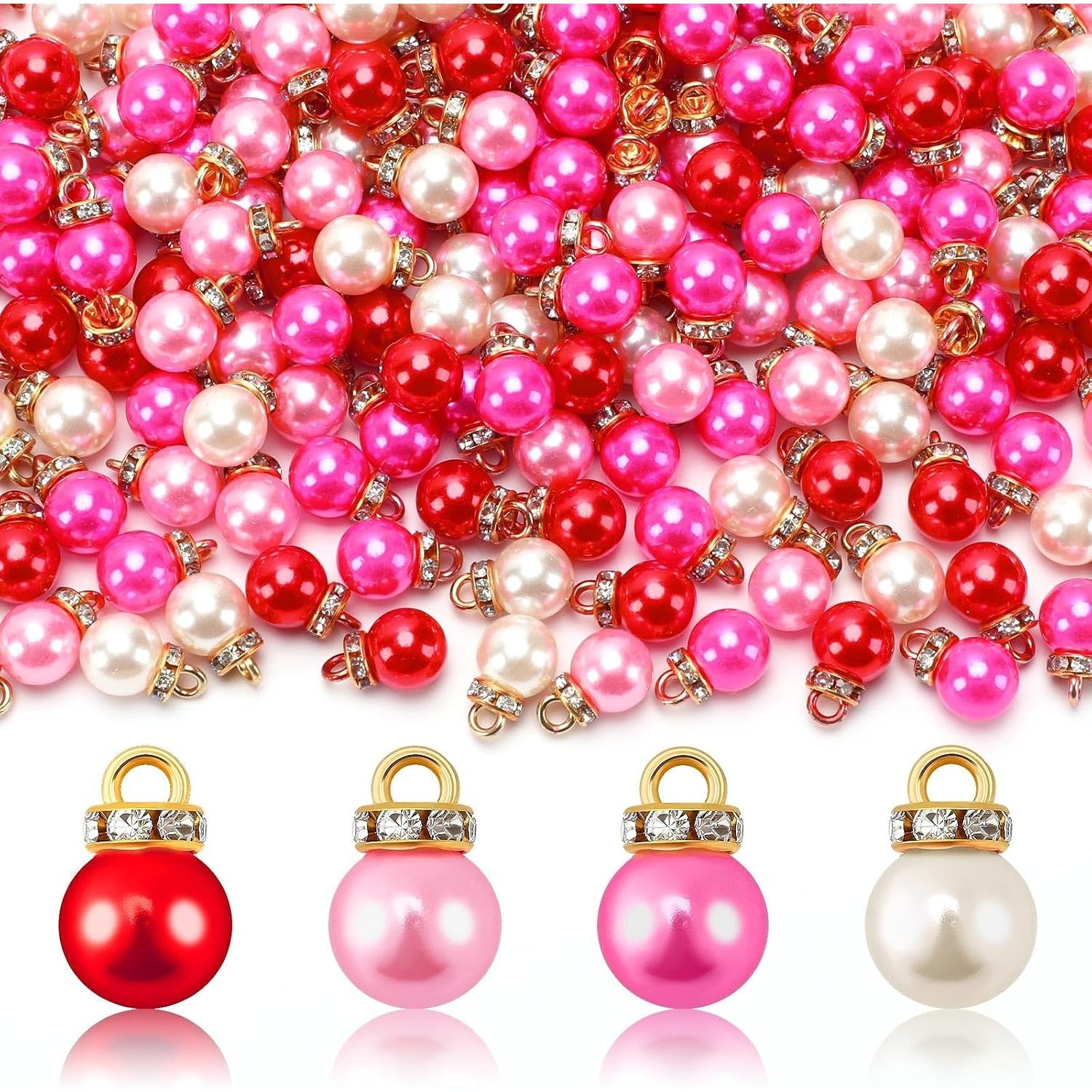 TEMU 120pcs Mini Christmas Pearl Balls Ornaments|retro Tree Hangings|suitable For Retro Tree Decorations, Parties, Wreaths, And Floral Arrangements -