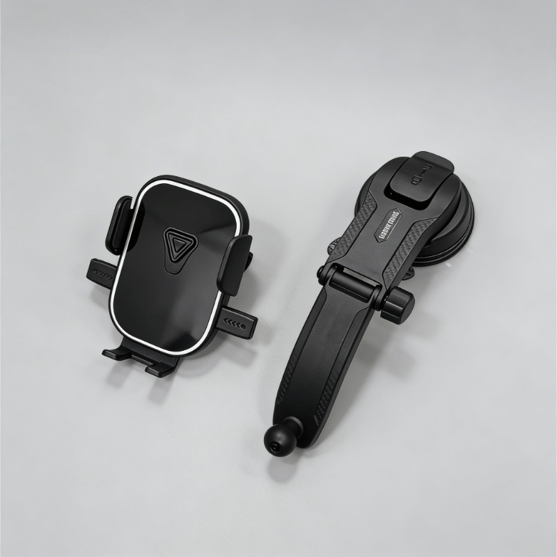 TEMU Sleek Auto-clamp Car Phone Holder, 2-in-1 Dashboard And Vent Holder, Easter/mother's Day Gift For Drivers, 360° Rotatable Anti-shake Phone Stand
