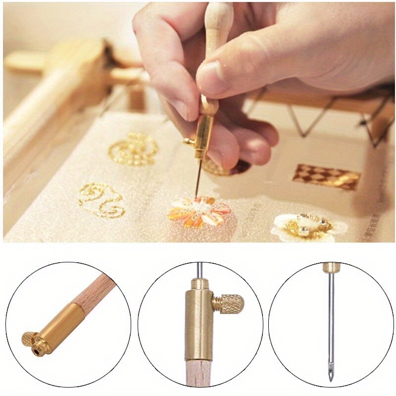 3 Needles Punch Pen Embroidery Craft Kit for Sewing