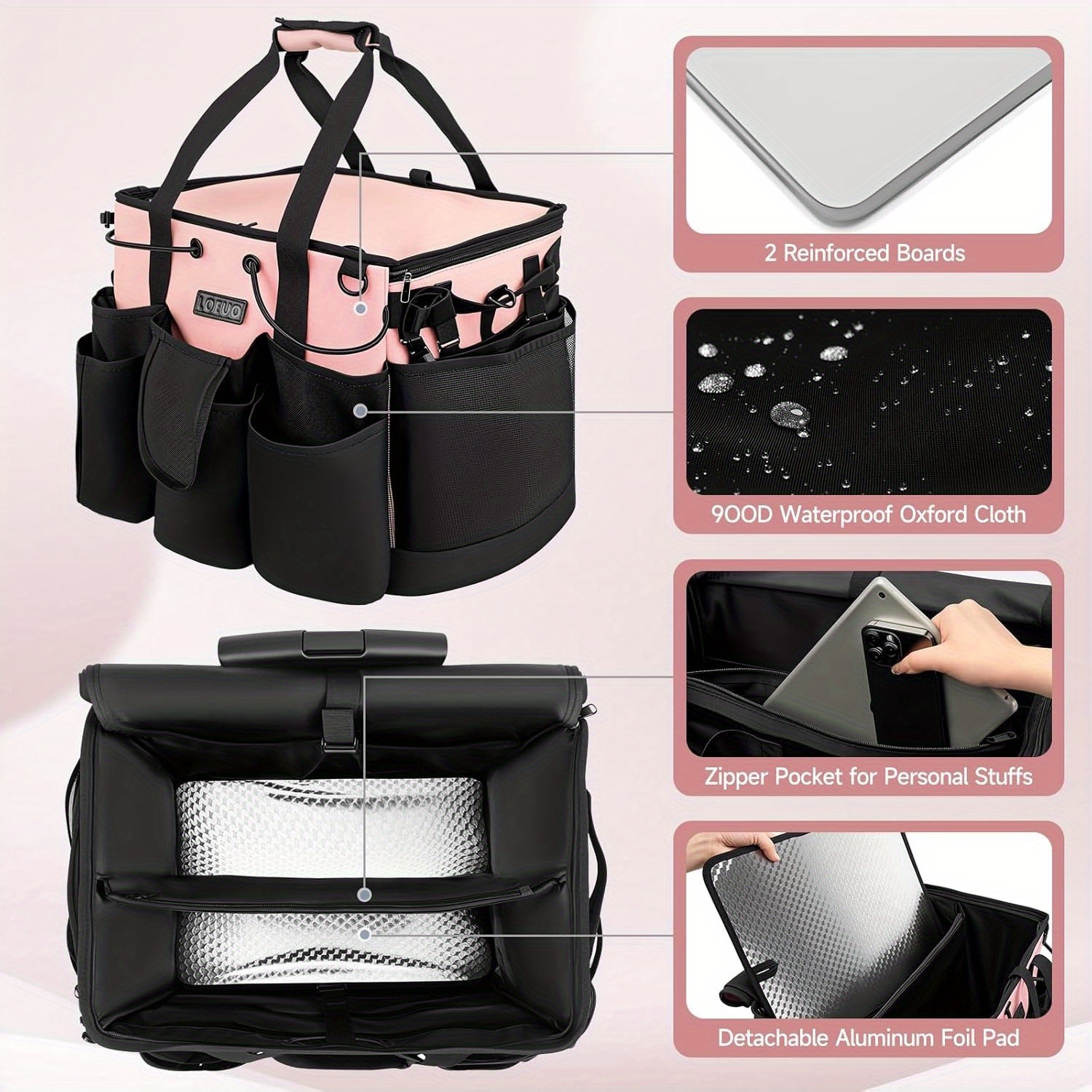 Large Cleaning Caddy Organizer with Wheels - Heavy-Duty Metal... product image 6