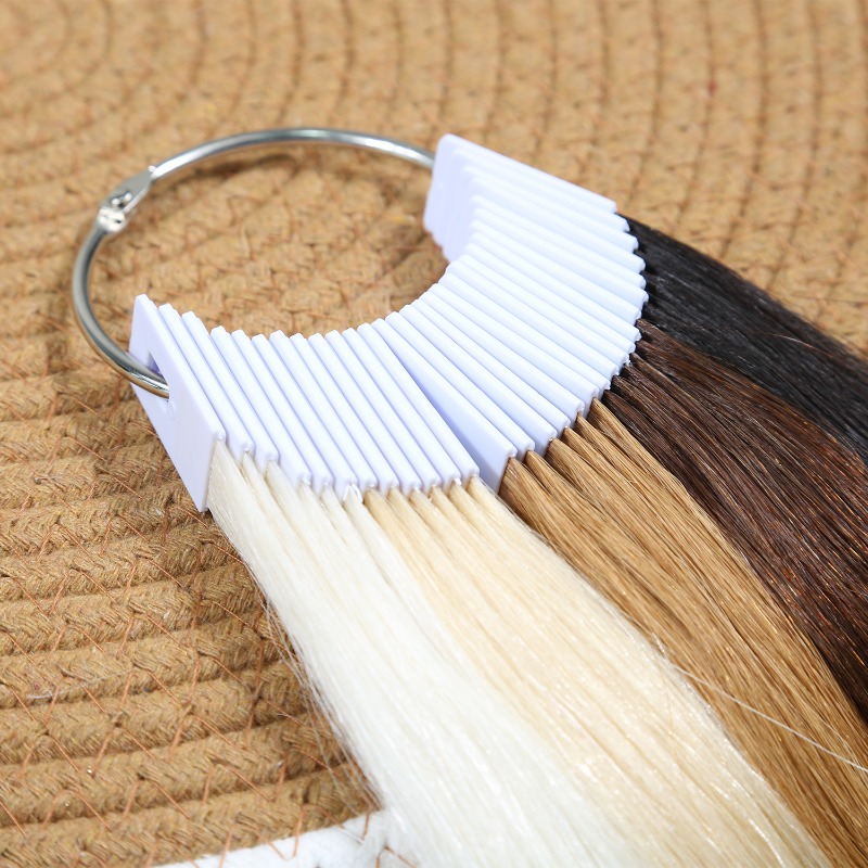 TEMU Campioni di capelli per testare , veri capelli naturali, kit di campioni per salone, capelli naturali , 8 pollici 30 pezzi per confezione,