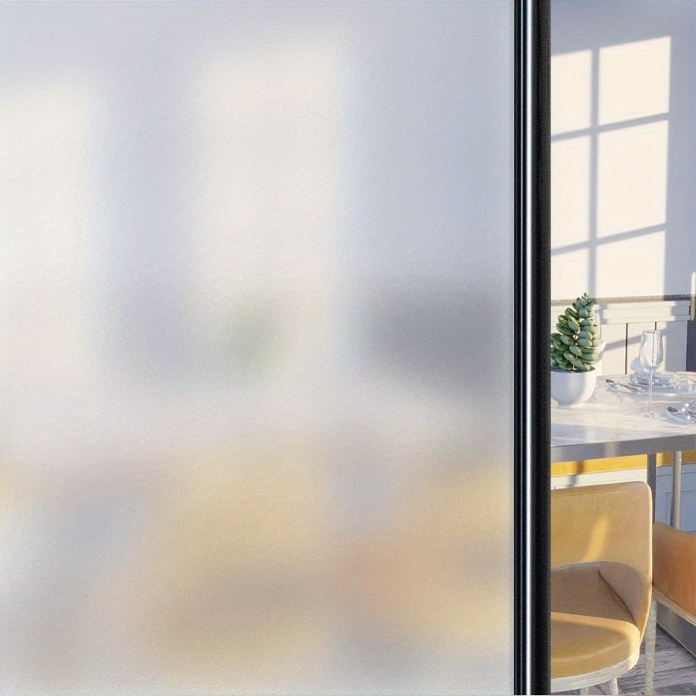 90 X 200 Cm Window Film, Glass Covering, Privacy Screen, Window, Removable, Self-sticking Film, Opaque, Reusable Window Privacy Film For Office And