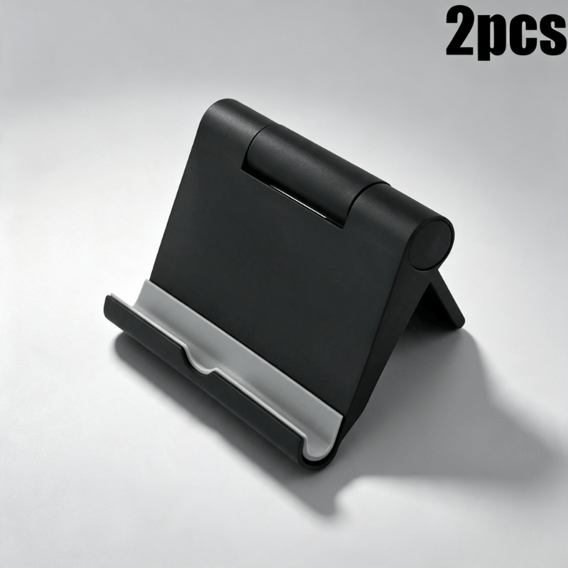 TEMU 2-pack 10*8cm Foldable Portable Phone Stand, Multi-functional Desktop Tablet Holder, Stable, Durable, And Easy To Store. Ideal For Home, Office,