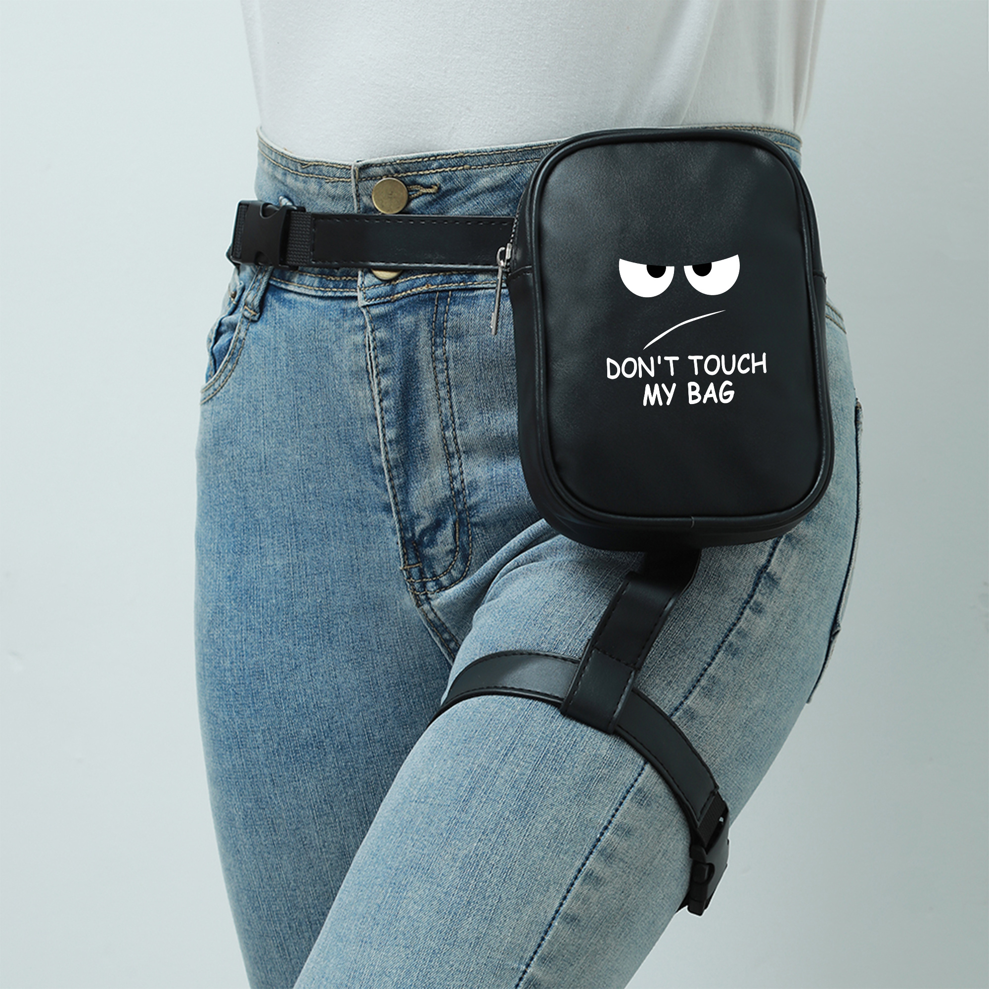 Image of Print Waist Bag, Casual Outdoor Sports Leg Bag, Suitable For Outdoor Travel And Work