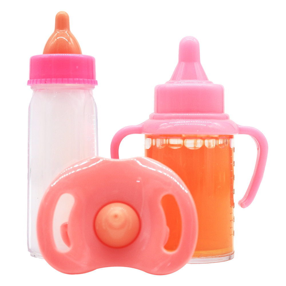 Magic Milk Bottle Set Juice Bottle Milk Bottle Inverted Doll Accessory Set Children Role-playing Fun Educational Toy Gift