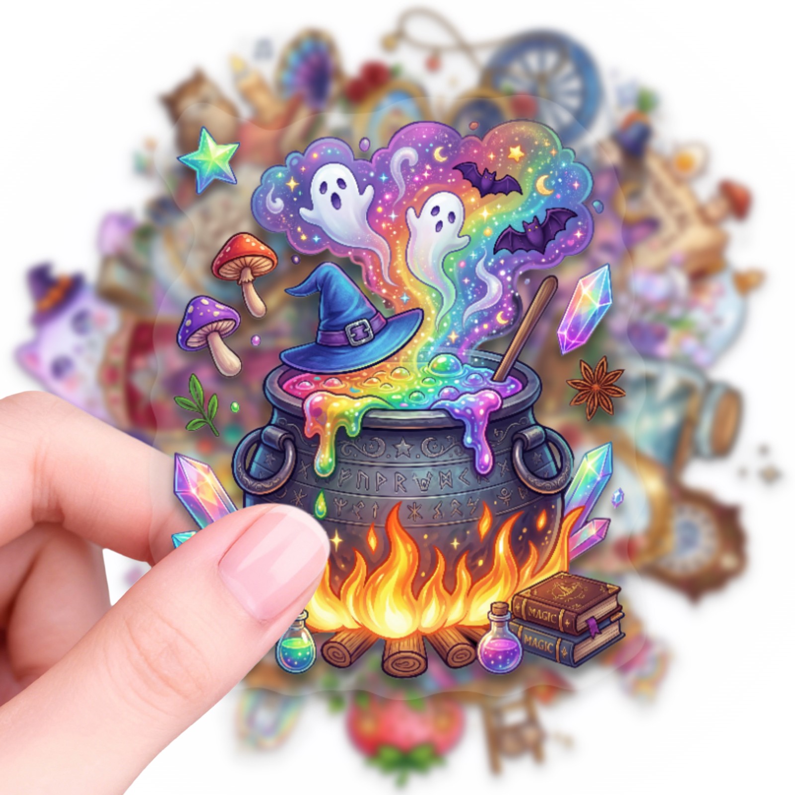 TEMU 50pcs Elf Decorative Stickers And Wear-resistant, Suitable For Suitcases, Guitars, Skateboards, Laptops, Phones, And Journal Decoration Stickers