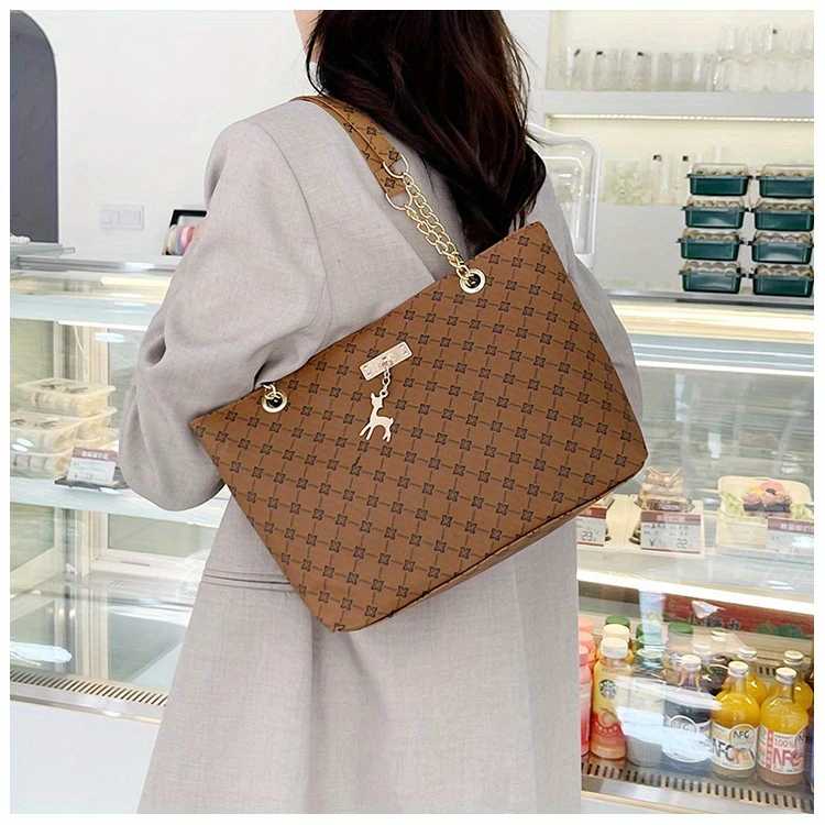 large capacity womens bag commuter retro stylish handbag shoulder bag niche tote bag details 11