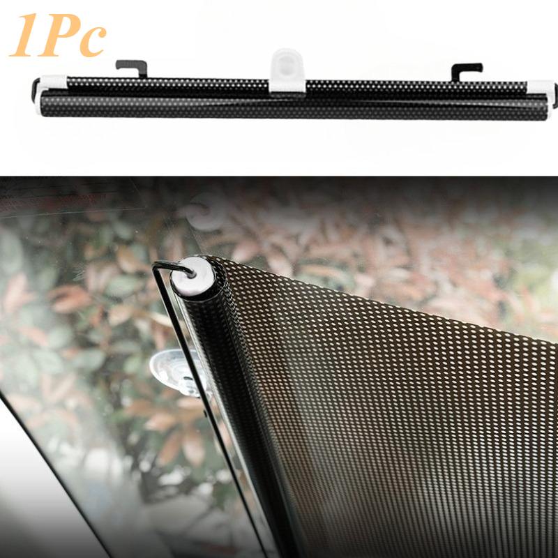 TEMU No-drill Suction Cup Retractable Sun Shade Curtain, Heat Insulation Uv Protection Roller Sun Visor, Portable Sun Blinds For Car Windows, Home