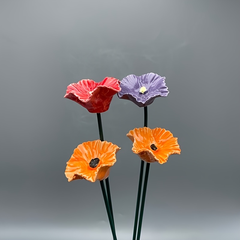 Image of 4pcs, Random Color Ceramic Feeder, Bee Sugar Feeder, Handmade Ceramic Feeder, Suitable For Indoor Decoration And Outdoor Bee Feeding