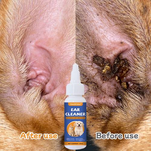 inedrims cat and dog ear canal deep cleaning supplies gently removes oil and dirt and deodorizes soothes and relieves itching ear canal discomfort