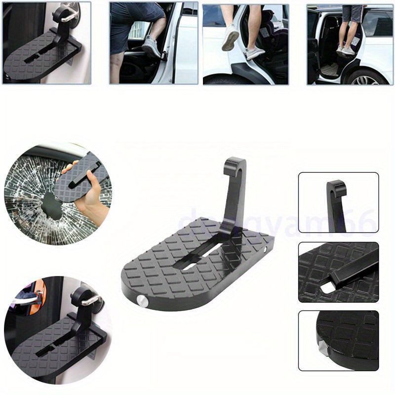 TEMU 1pc Car Door Step Universal Door Latch Step Door Step For Car Roof Access Door Latch Stand Pedal With Glass Breaker Safety Hammer To Rooftop For