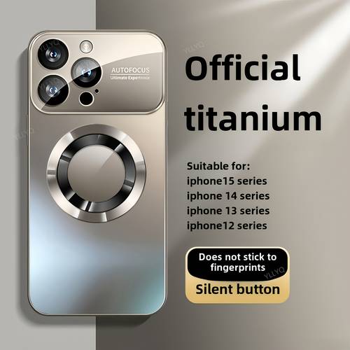 phone case 2pcs 1 phone case 1 lanyard luxury titanium metallic color new matte phone case for iphone 17 16 15 14 13 12 11 pro support magnetic wireless charging equip camera lens protection cover
