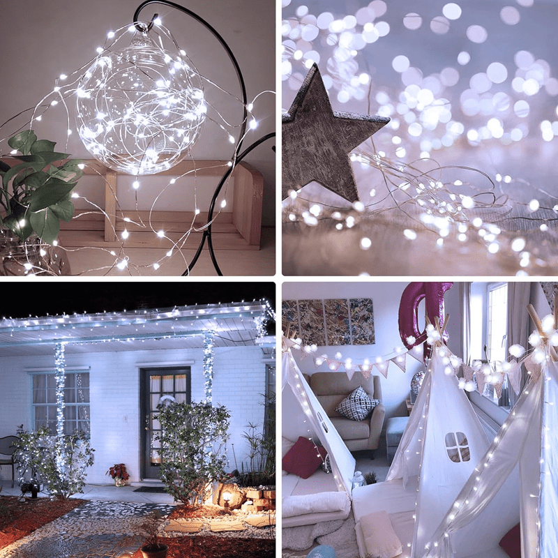 

Solar-powered Fairy Lights By Irilucn - 8 , Waterproof String Lights For Christmas Tree, Garden, Wedding, Patio, Fence & Balcony Decor