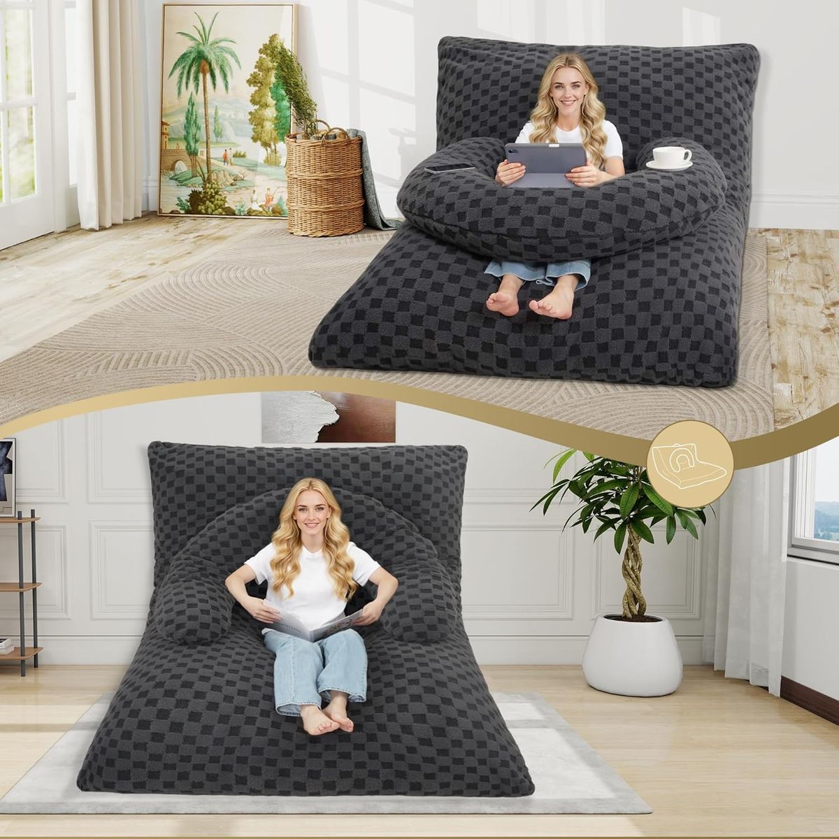 storage bean bag sold on Temu United States