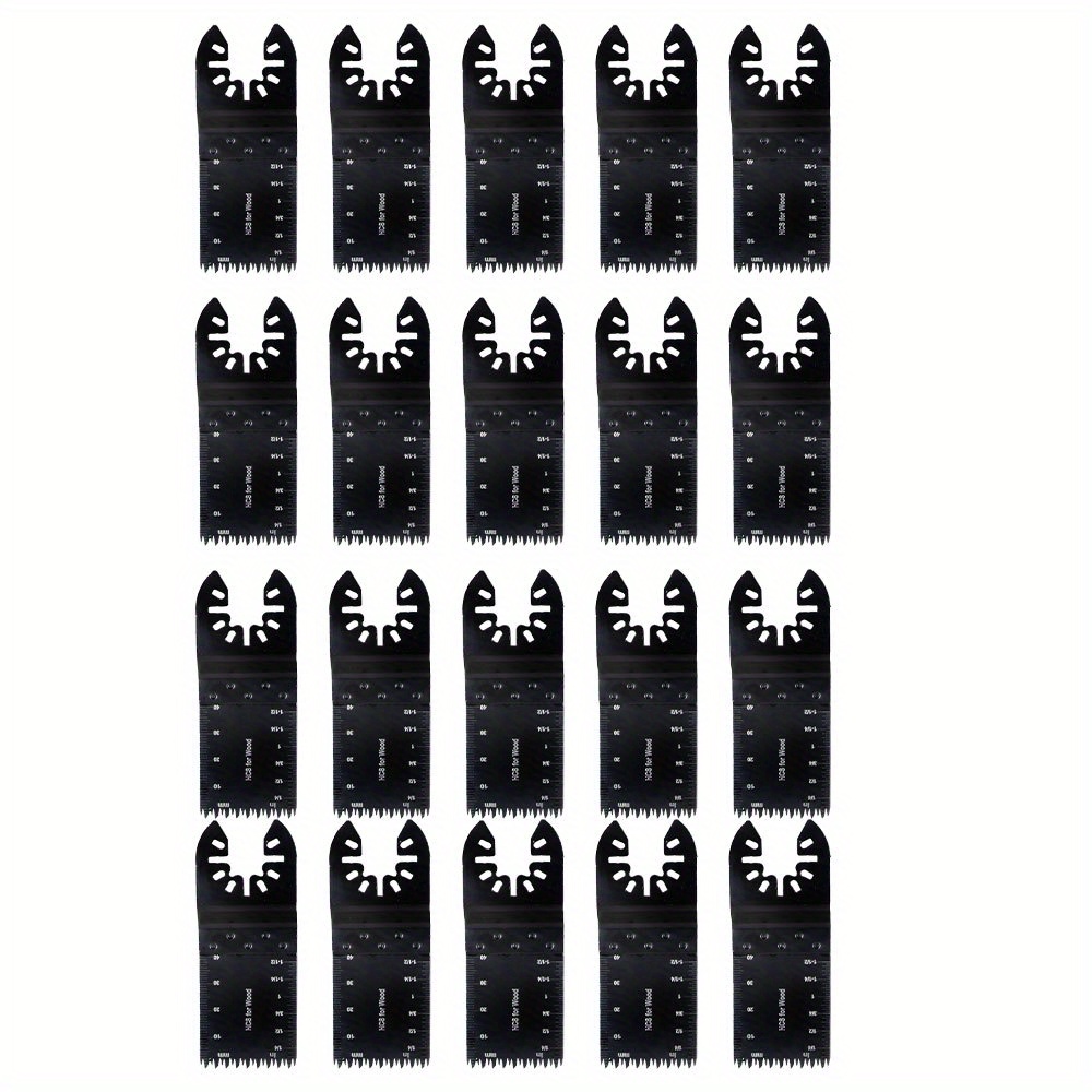 TEMU 20/100pcs Multi Tool Blades, Oscillating Tool Blades, Quick Release Durable Oscillating Tool, Wood Multitool Blades, Multi Tool Blades 30-90mm