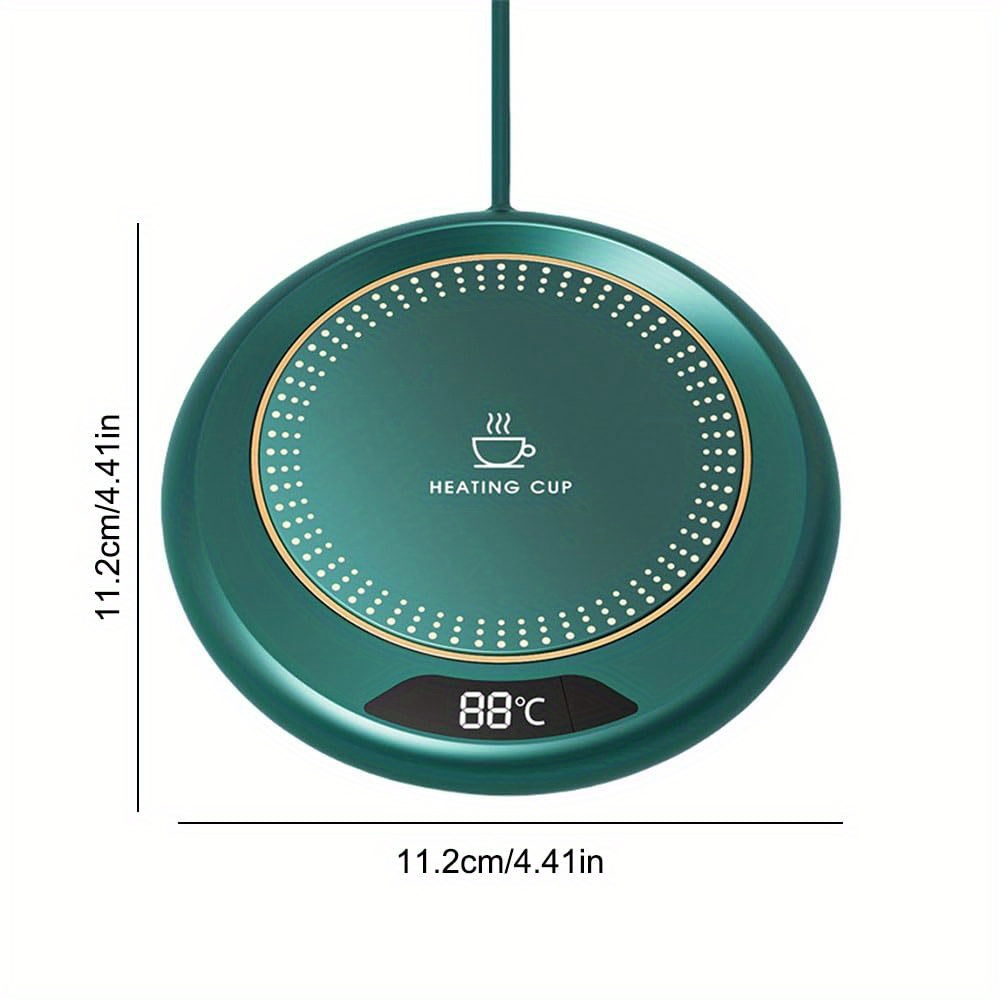 Smart Electric Coffee Cup Warmer Suitable for coffee, tea, and beverages. 3-level adjustable heating pad with USB power supply, precise control, automatic shut-off timer of 8 hours, compatible with travel mugs, ideal for home and office use