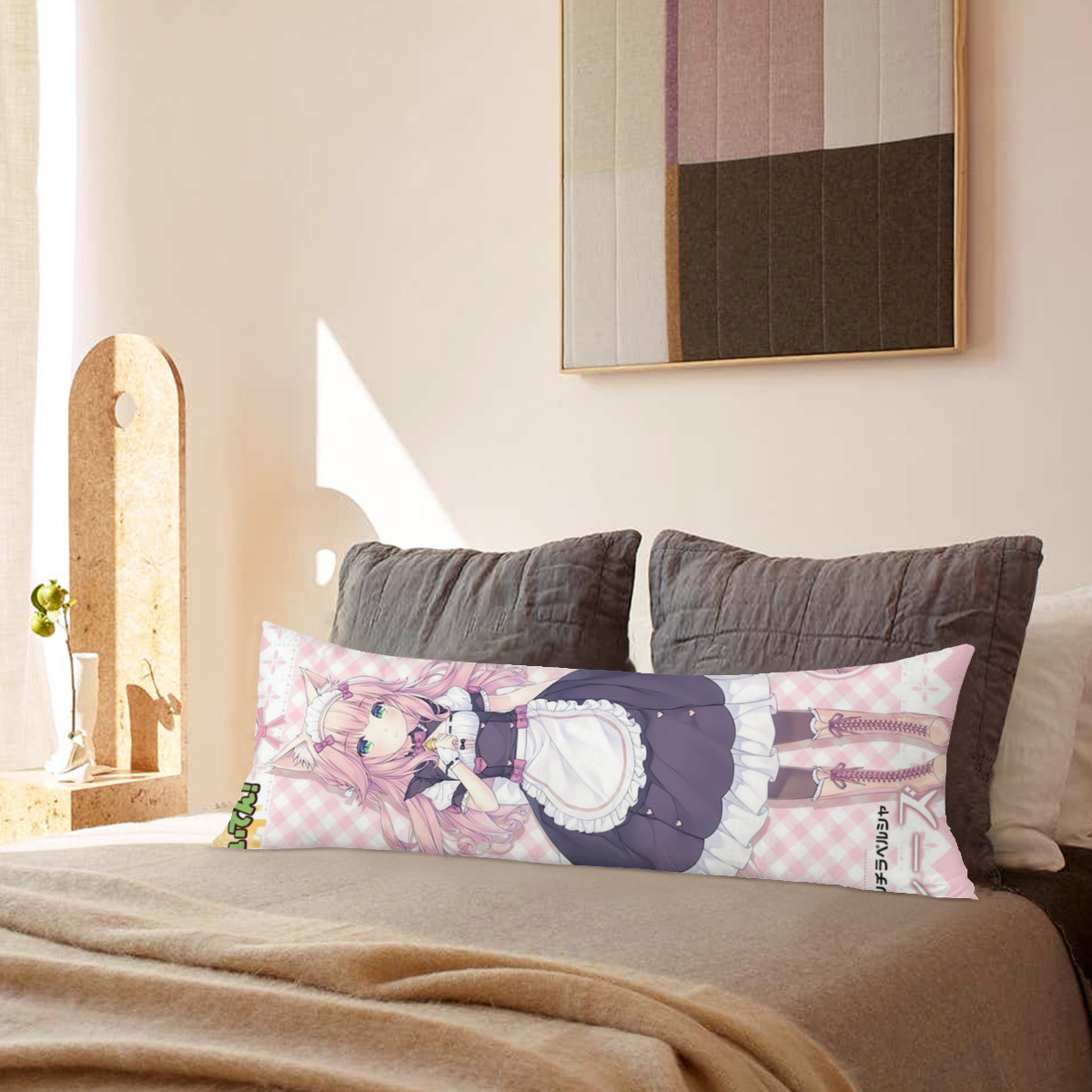 TEMU Anime-style Pillowcase, High-definition , Zipper Closure, Stylish Long Pillowcase, Modern Bedroom Decor (pillow Insert Not Included)