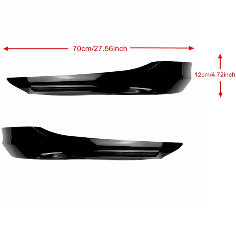 FRONT BUMPER LIP Splitter Spoiler Body Kit Gloss Black Fits 2002-2009