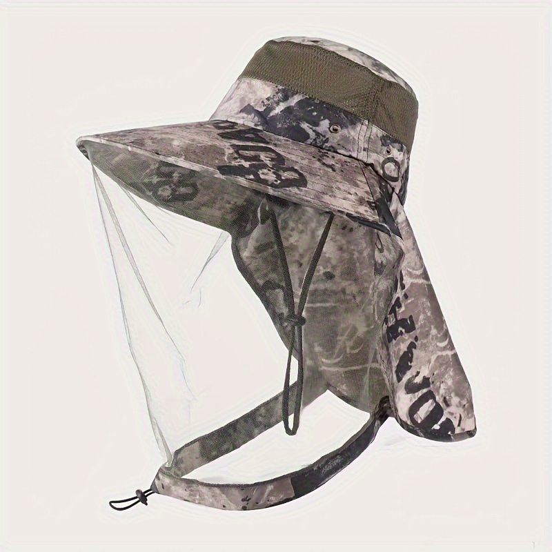TEMU 1-pack Unisex Breathable Mesh Bucket Hat - Outdoor Activities Like Fishing, Hiking, And Gardening In Summer. In Black, Coffee Color, Army Green, And Gray With 3 Different Colors From