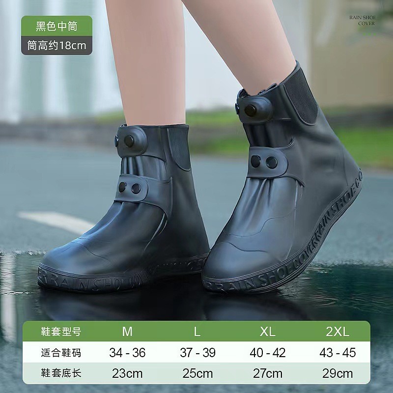 TEMU 【メーカー直販】雨用シューズカバー、防水・滑り止めウォーターシューズ、メンズ＆レディース フットカバー、厚手・耐摩耗性 アウトドア レインブーツ、ウォーターシューズカバー