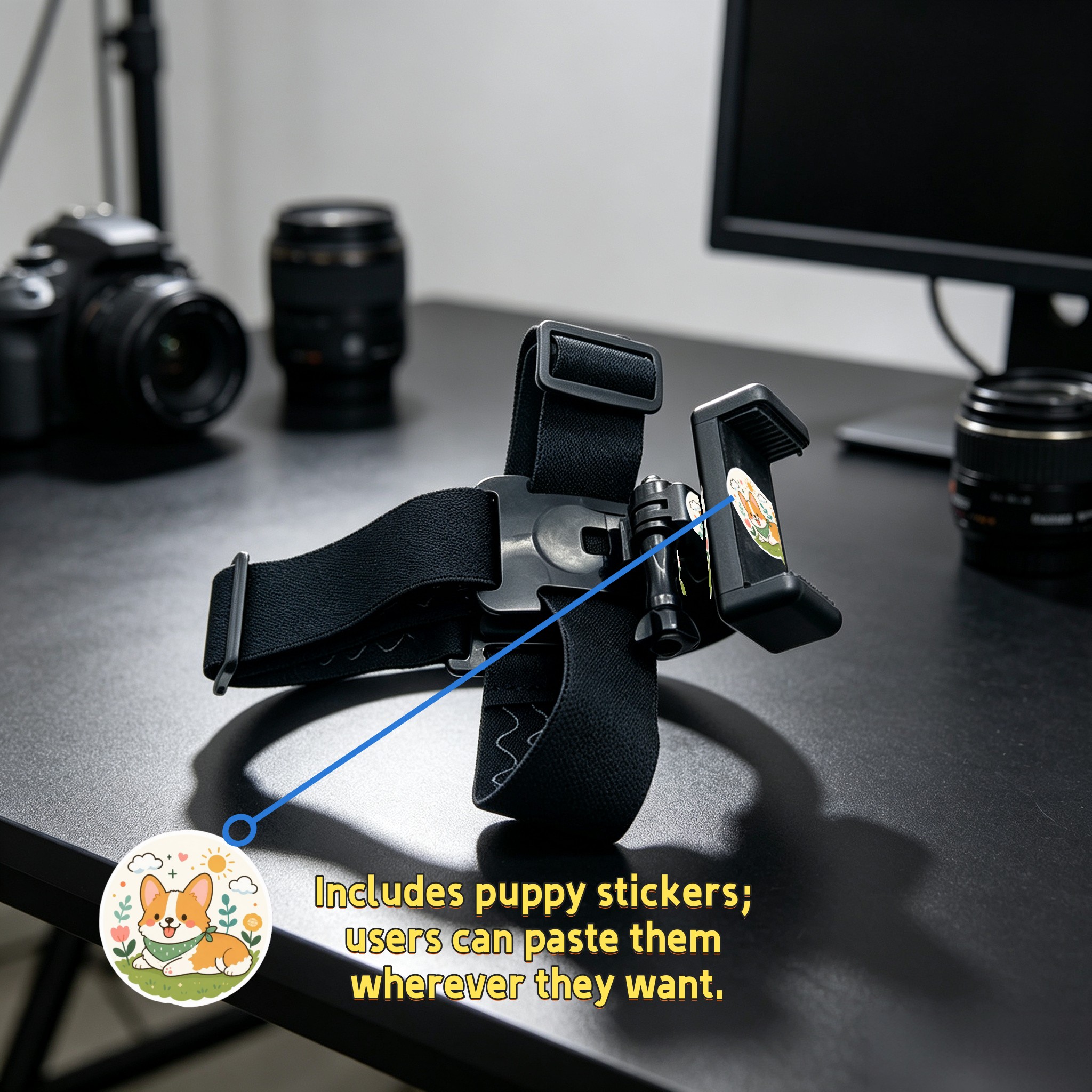 TEMU Live Adjustable Headband Stand, Phone Mount, First-person View Fixed Seat, Perfect Gift - High Quality