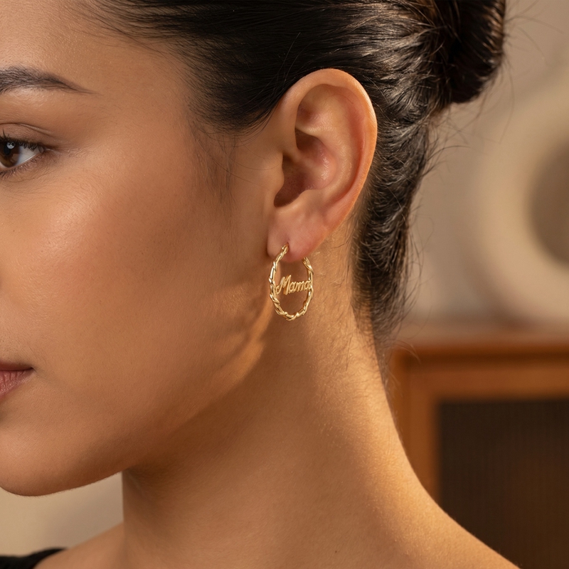 Women's S925 Hypoallergenic Classic Hoop Earrings, Wedding Gift
