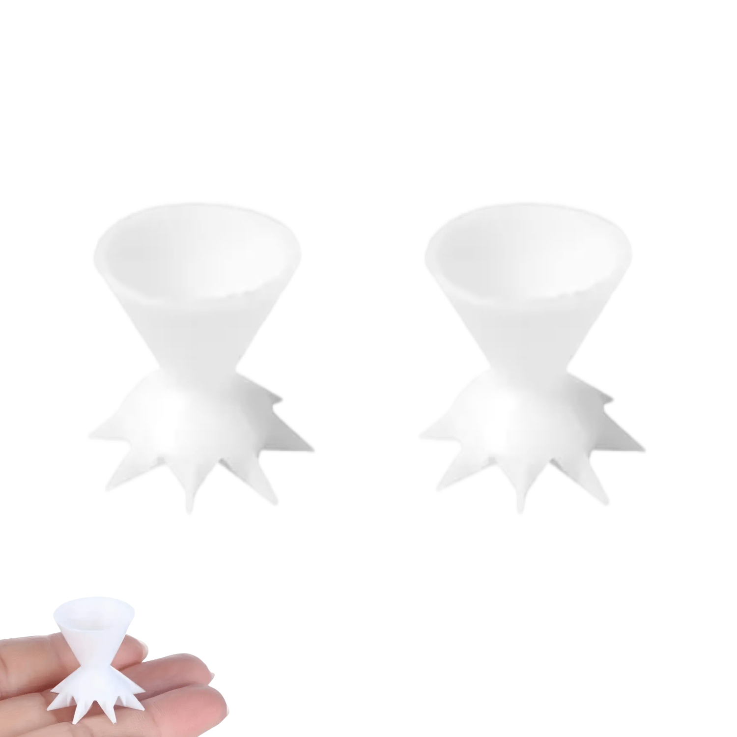 1/ 2/ 6/ 12/ 18pcs 2cm/ 0.78in Tiny Split Cup For Paint Pouring, Suitable For Small Paintings, Mini 7-leg Funnel Split Cup For Acrylic Paint Pouring Diy Making Pour Painting Supplies Flower