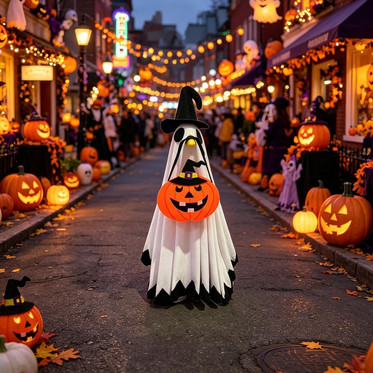 Porch Goose Halloween Costume Set with Cape, Hat & Pumpkin Bag