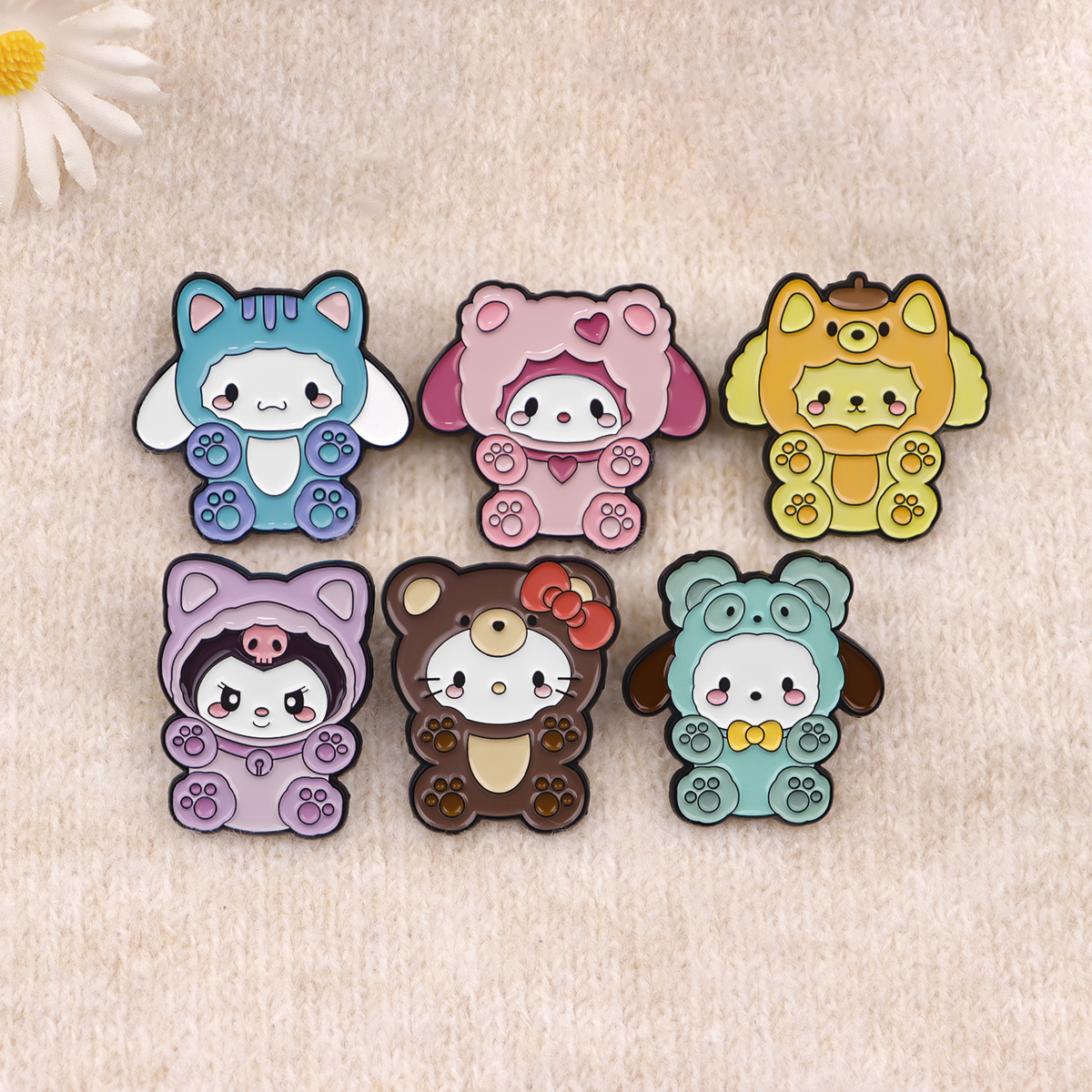Image of Cute Kuromi Lapel Enamel Pins And Brooches Badge Pins For Backpacks Bags Backpack Cool Decoration Friend For Gifts