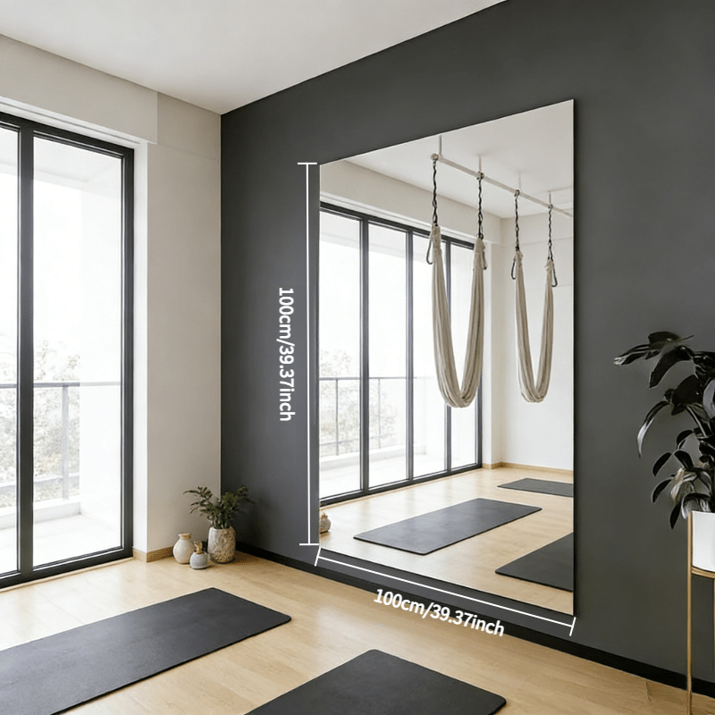 1 Roll Sticker (Non-Glass) Full-Length Mirror Effect Film Single Unit Multi-Common Sizes Optional Self-Adhesive Backing No Professional Installation Required Safe And Not Easy to Break Can Be Easily Applied to Flat Walls Or Glass Windows Suitable Fo