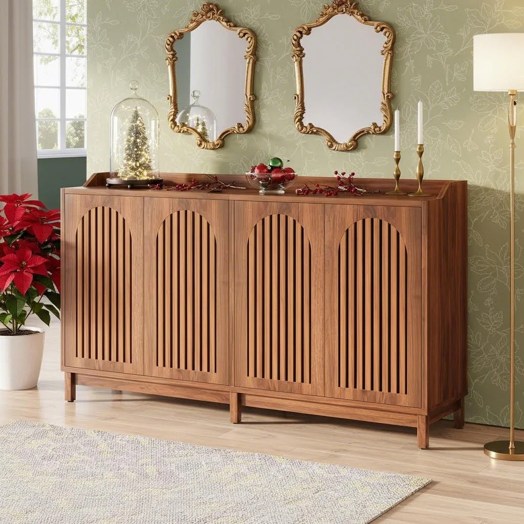 57-Inch Black Farmhouse Sideboard