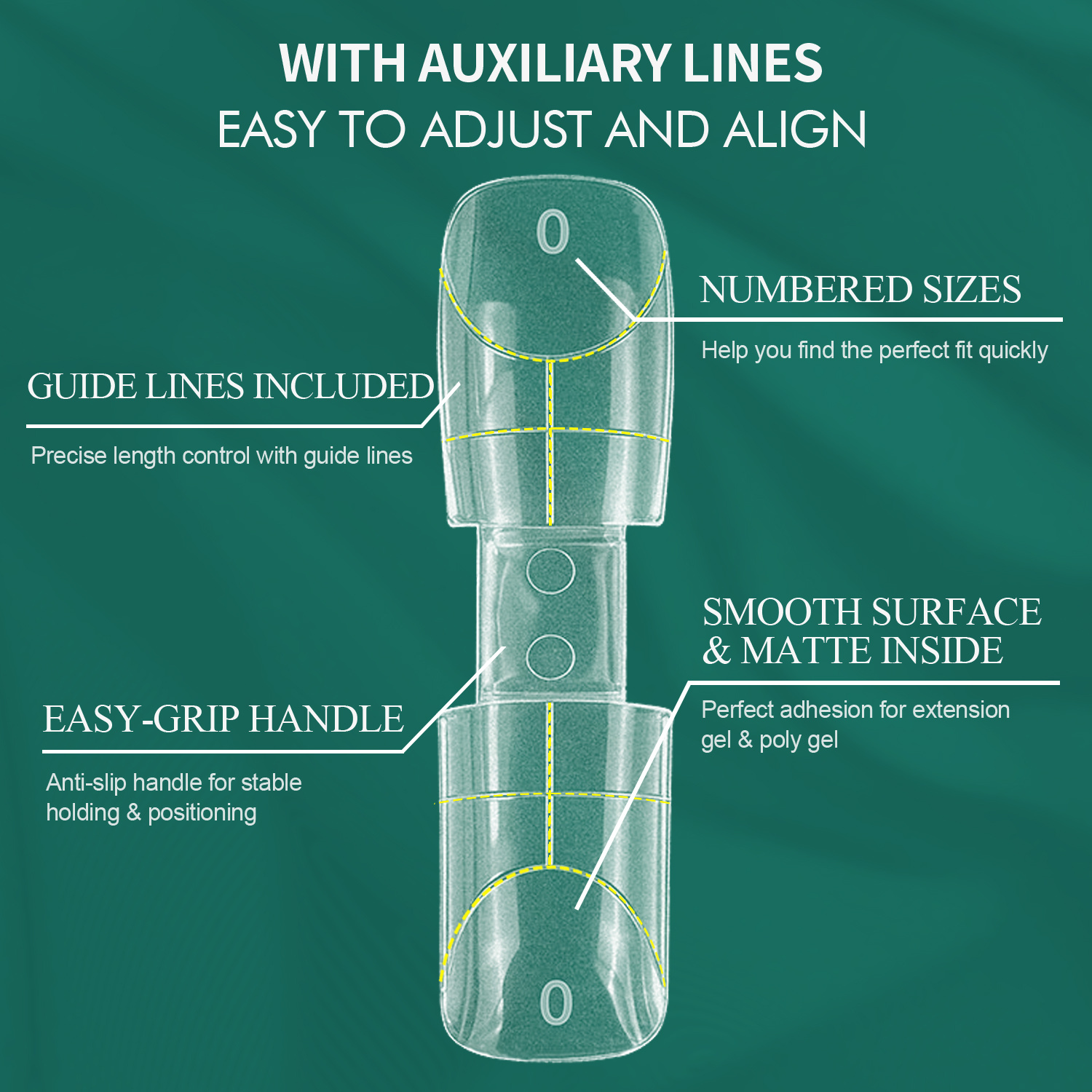 Dual-Effect Nail Extension Form, High-Transparency Tool